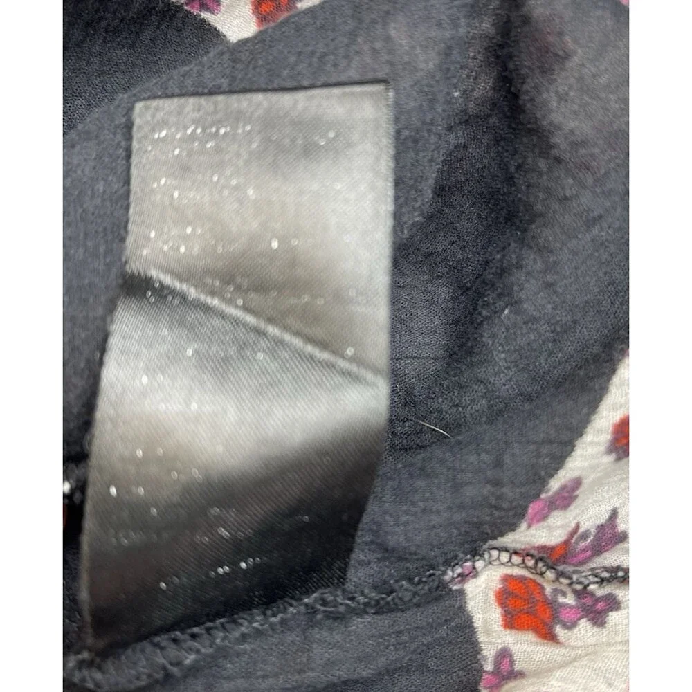 Free People NEW balloon sleeve v-neck metallic accents sequin peasant Small